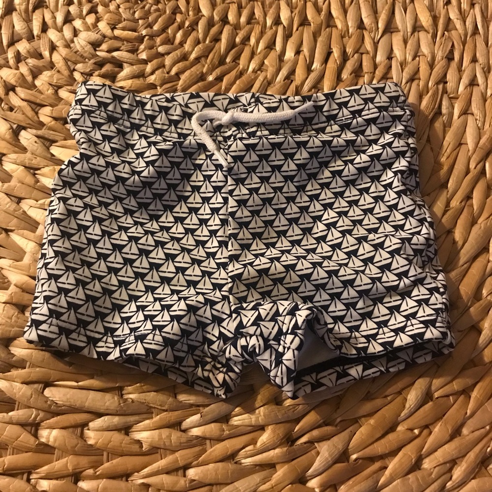 Janie and Jack sailboat swim trunks